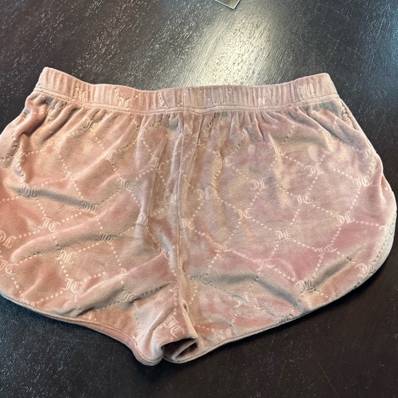 Juicy Couture Blush Velvet Lounge Shorts L - Picture 3 of 4